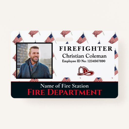 従業員カスタム名IDカードロゴバーコードフォト バッジ (正面)