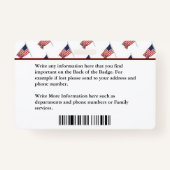 従業員カスタム名IDカードロゴバーコードフォト バッジ (裏面)