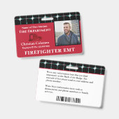 従業員カスタム名IDカードロゴバーコードフォト バッジ (表裏)