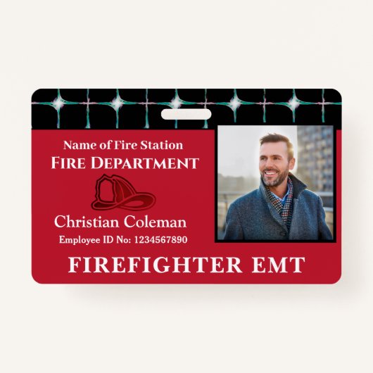 従業員カスタム名IDカードロゴバーコードフォト バッジ (正面)