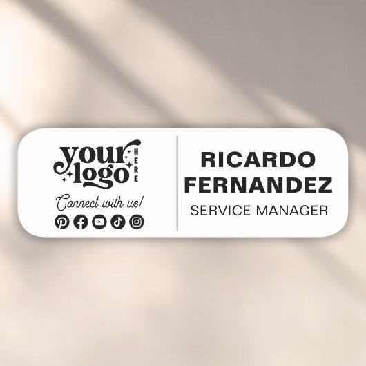 従業員カスタム用のロゴ磁気およびピン名バッジ 名札