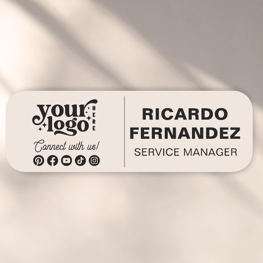 従業員カスタム用のロゴ磁気およびピン名バッジ 名札
