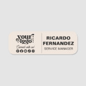 従業員カスタム用のロゴ磁気およびピン名バッジ 名札 (正面)