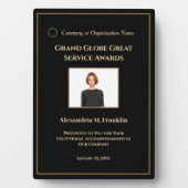 従業員カスタム賞プラーク写真のパーソナライズ フォトプラーク (正面)