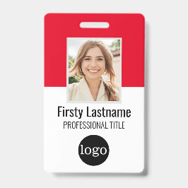 従業員カスタム – 写真、バーコード、ロゴ、名前バッジ バッジ