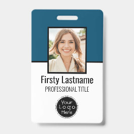 従業員カスタム – 写真、バーコード、ロゴ、名前バッジ バッジ