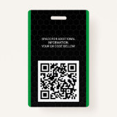 従業員カスタム – 写真、バーコード、ロゴ、名前バッジ バッジ (裏面)