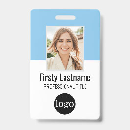 従業員カスタム – 写真、バーコード、ロゴ、名前バッジ バッジ