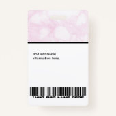 従業員カスタム – 写真、ロゴ、バーコードと名前 バッジ (裏面)