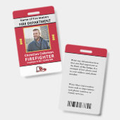 従業員カスタムIDカードフォトロゴバーコード名 バッジ (正面＆裏面)