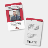 従業員カスタムIDカードフォトロゴバーコード名 バッジ (正面＆裏面)