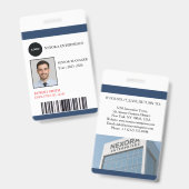 従業員カスタムIDカード | 会社名バッジ バッジ (正面＆裏面)