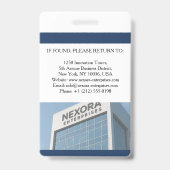 従業員カスタムIDカード | 会社名バッジ バッジ (裏面)