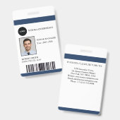 従業員カスタムIDカード | 会社名 バッジ (正面＆裏面)