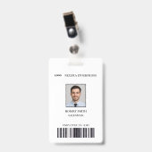 従業員カスタムIDカード | 会社名 バッジ (正面 （クリップ付）)