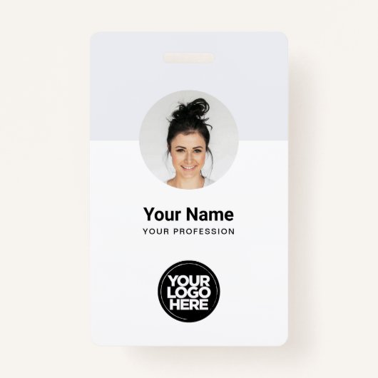 従業員カスタムIDカーモダンドのミニマリストQR バッジ (正面)