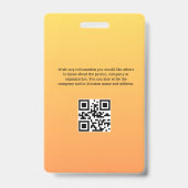 従業員カスタムIDバッジ バッジ (裏面)