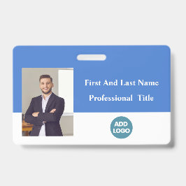 従業員カスタムIDバッジ – 名前、写真、バーコード バッジ