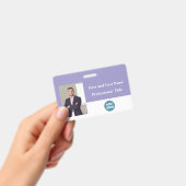 従業員カスタムIDバッジ – 名前、写真、バーコード バッジ (手持ち)