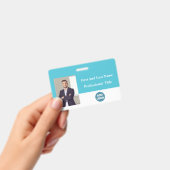 従業員カスタムIDバッジ – 名前、写真、バーコード バッジ (手持ち)