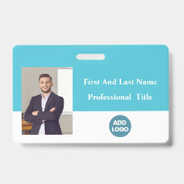 従業員カスタムIDバッジ – 名前、写真、バーコード バッジ