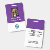 従業員カスタムIDバッジ – 名前、写真、ロゴ、... バッジ (正面＆裏面)