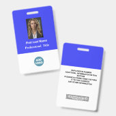 従業員カスタムIDバッジ – 名前、写真、ロゴ、... バッジ (正面&裏面)