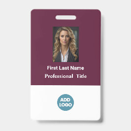 従業員カスタムIDバッジ – 名前、写真、ロゴ、... バッジ