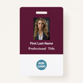 従業員カスタムIDバッジ – 名前、写真、ロゴ、... バッジ