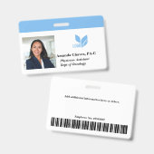 従業員カスタムID写真名バッジ バッジ (表裏)