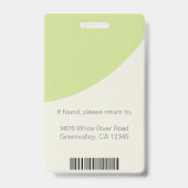 従業員カスタムID番号会社フォトバッジ バッジ (裏面)