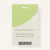 従業員カスタムID番号会社フォトバッジ バッジ (裏面)