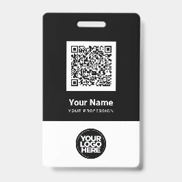 従業員カスタムQrコードバーコードロゴ名 バッジ