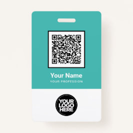 従業員カスタムQrコードバーコードロゴ名 バッジ