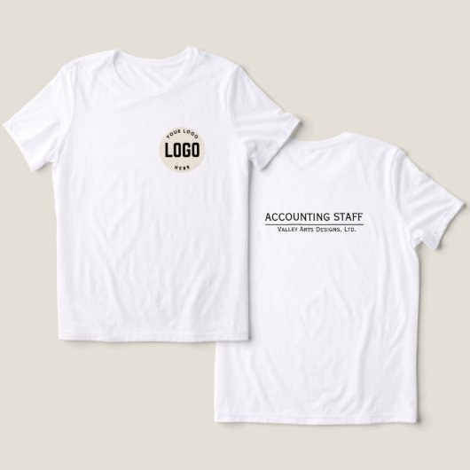従業員カスタムTシャツ、ロゴの追加 トライブレンドTシャツ (デザイン正面&裏面)