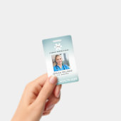 従業員グリーングラデーション編集可能な職業写真 バッジ (手持ち)