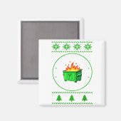 従業員ゴミ箱火災対応チーム クリスマス マグネット (正面/裏面)