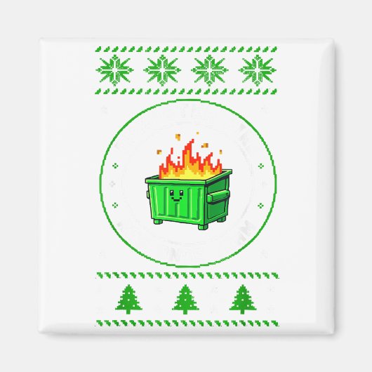 従業員ゴミ箱火災対応チーム クリスマス マグネット (正面)