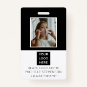 従業員スタイリッシュ写真 バッジ (正面)