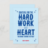 従業員スタッフありがとうお礼カード サンキューカード (正面/裏面)