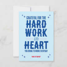 従業員スタッフありがとうお礼カード