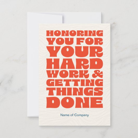 従業員スタッフありがとうお礼カード サンキューカード (正面)