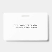 従業員スタッフID |ティール（緑がかった色）ロゴ写真IDバッジ バッジ (Back)