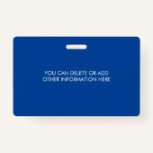 従業員スタッフID |ティール（緑がかった色）ロゴ写真IDバッジ バッジ (裏面)