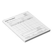 従業員タイムシートノートパッド | 1日の労働時間パッド ノートパッド (アングル)