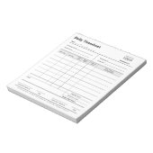 従業員タイムシートノートパッド | 1日の労働時間パッド ノートパッド (回転)