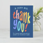 従業員チームVery Big Thank You サンキューカード (スタンド正面)