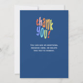 従業員チームVery Big Thank You サンキューカード (裏面)