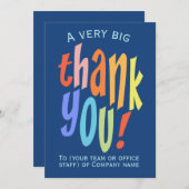 従業員チームVery Big Thank You サンキューカード (正面/裏面)