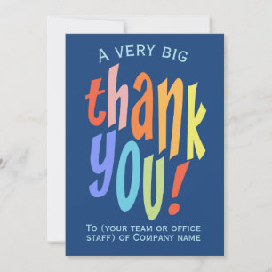 従業員チームVery Big Thank You サンキューカード